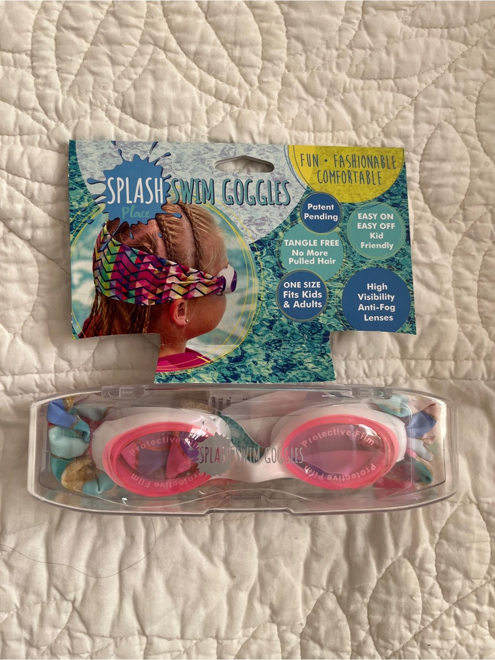 NIB Splash Kids Swim Goggles Mermaid Pattern The Best For Summer